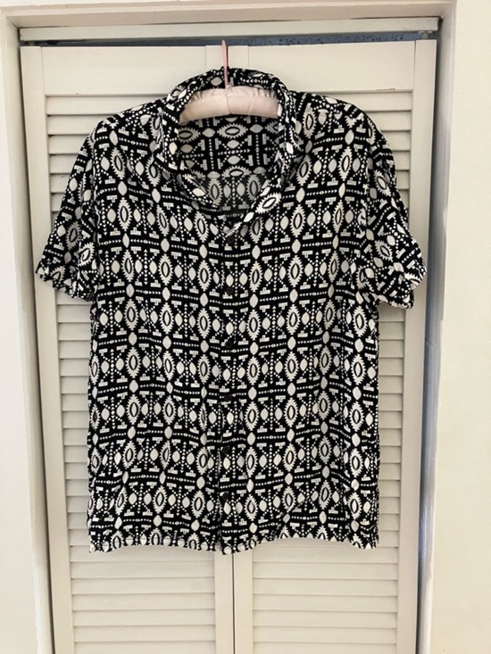 Primark Other - Primark Tribal Print Short Sleeve Button Down Summer Lightweight Shirt Medium